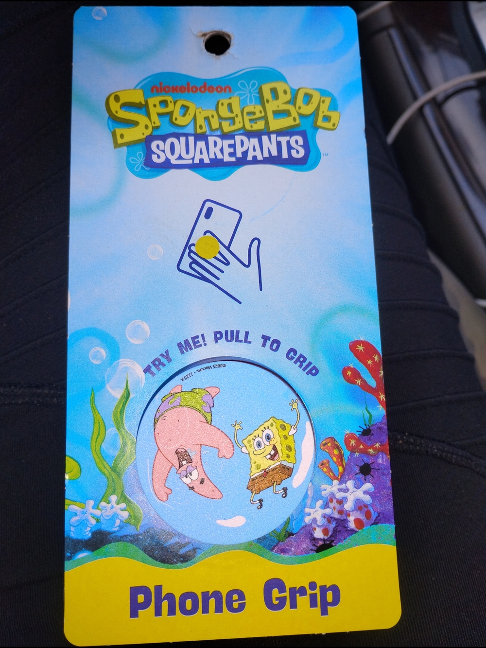 Nickelodeon SpongeBob SquarePants Phone Grip - Yellow & Pink Characters